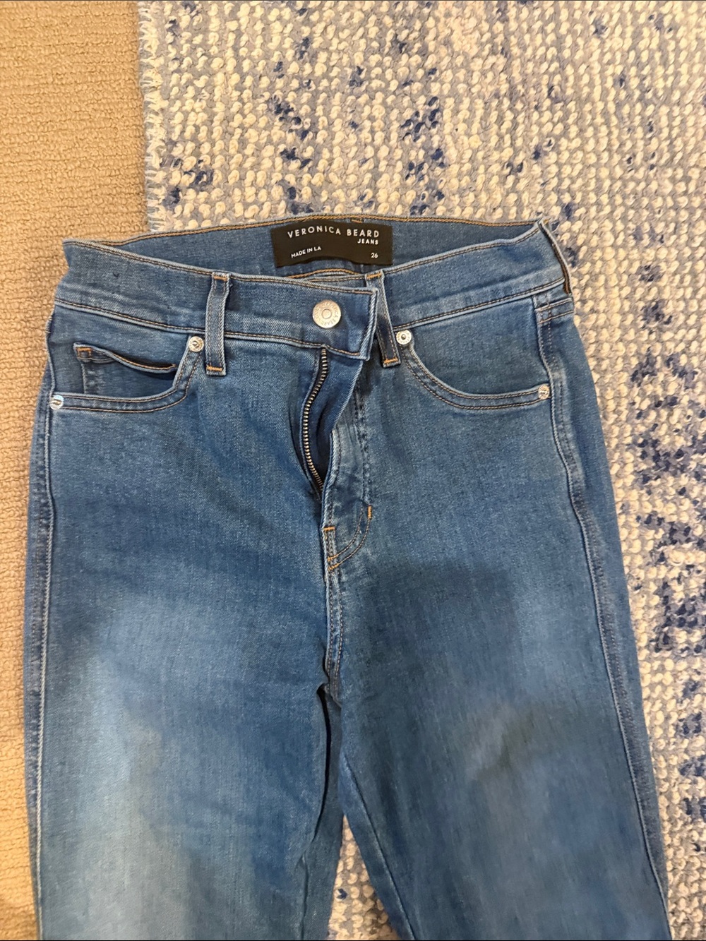 Veronica Beard Classic Mid Blue Denim Jeans